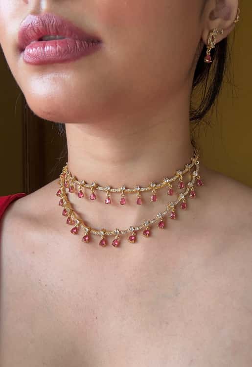Sami AD double layer necklace set